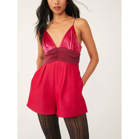 Free People Pants - 🎉LAST CHANCE🎉 NWT Free People Sylkie Romper / Moxie